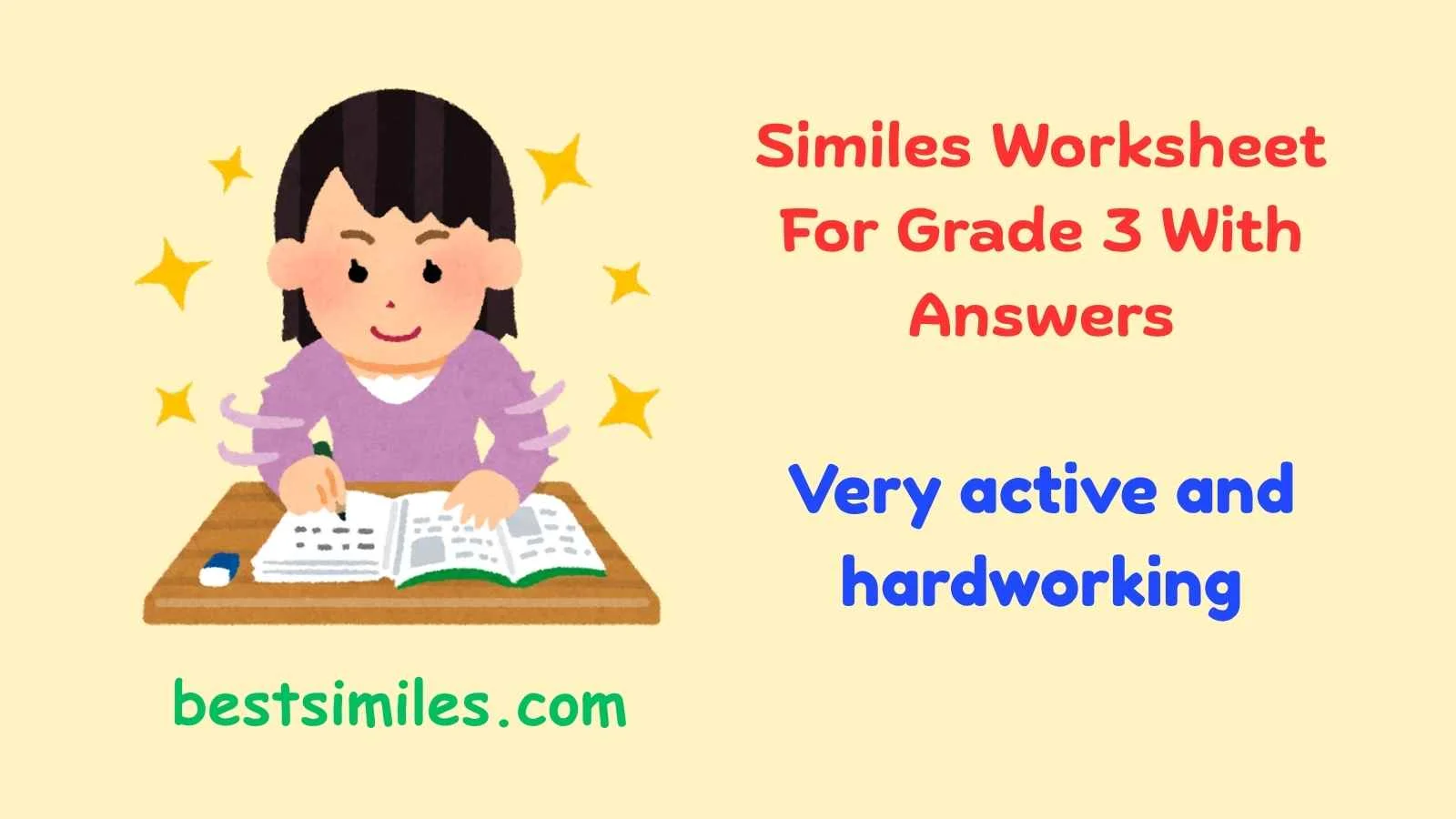 30+ Similes Worksheet For Grade 3 With Answers Fun Learning ...