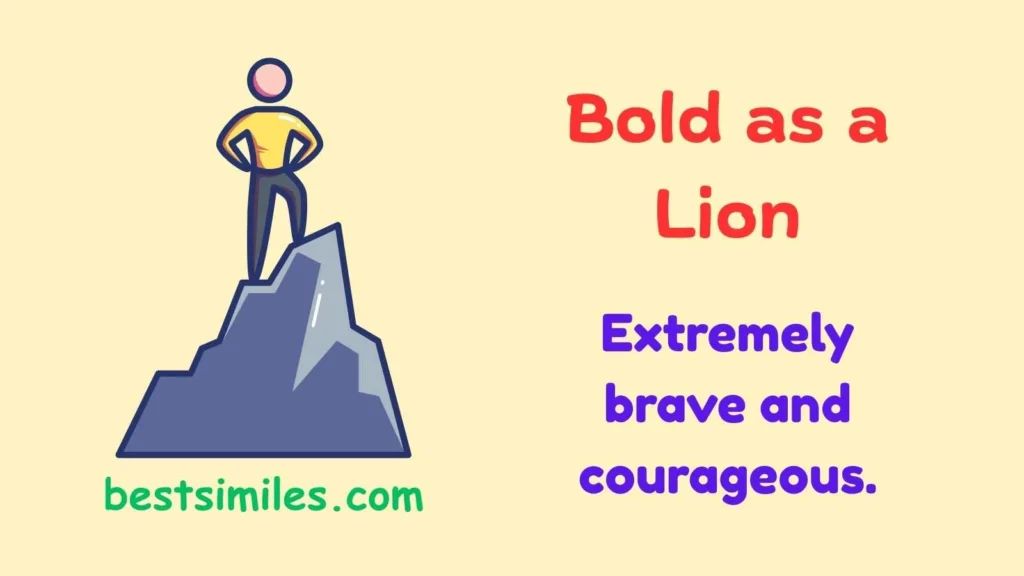 Bold as a lion