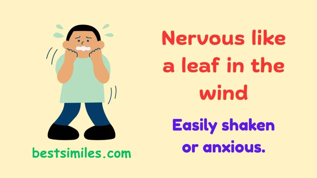 Nervous like a leaf in the wind