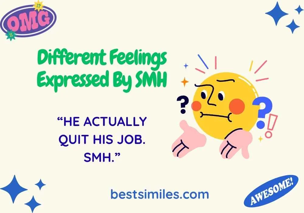 Different Feelings Expressed By SMH