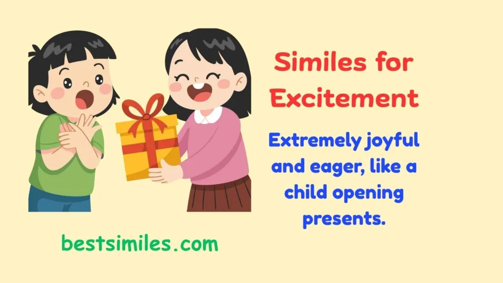 similes for excitement