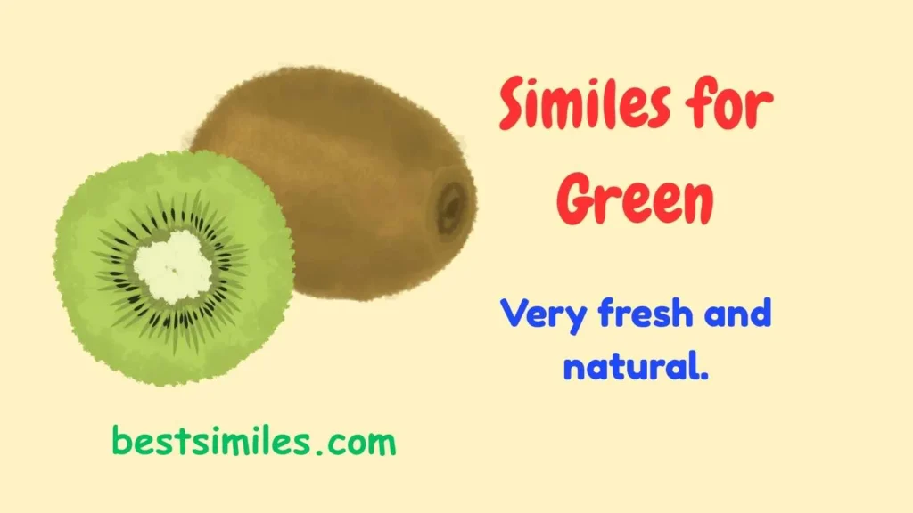 similes for green