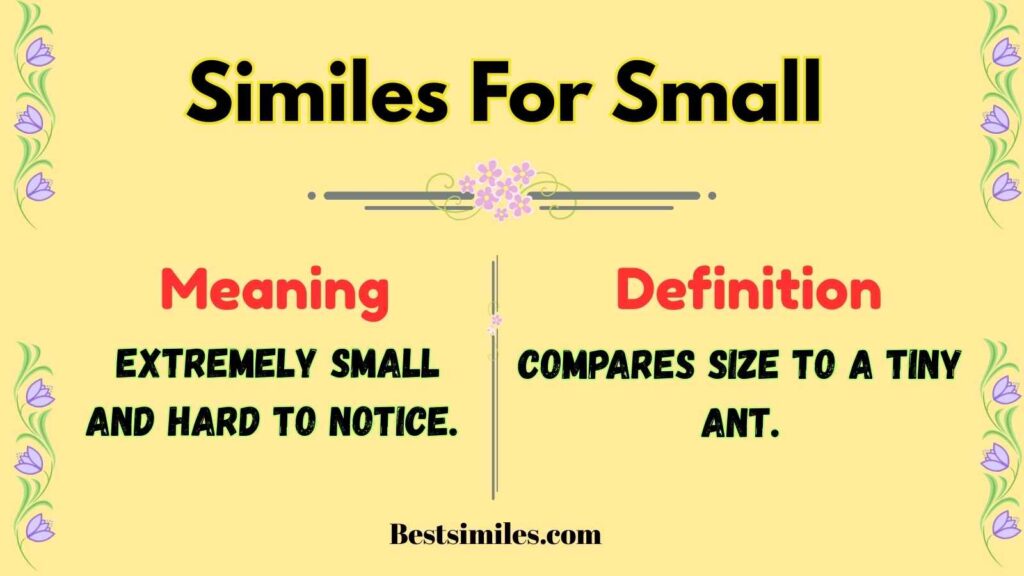 Similes For Small