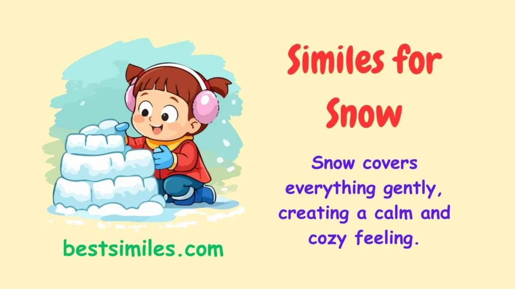 similes for snow