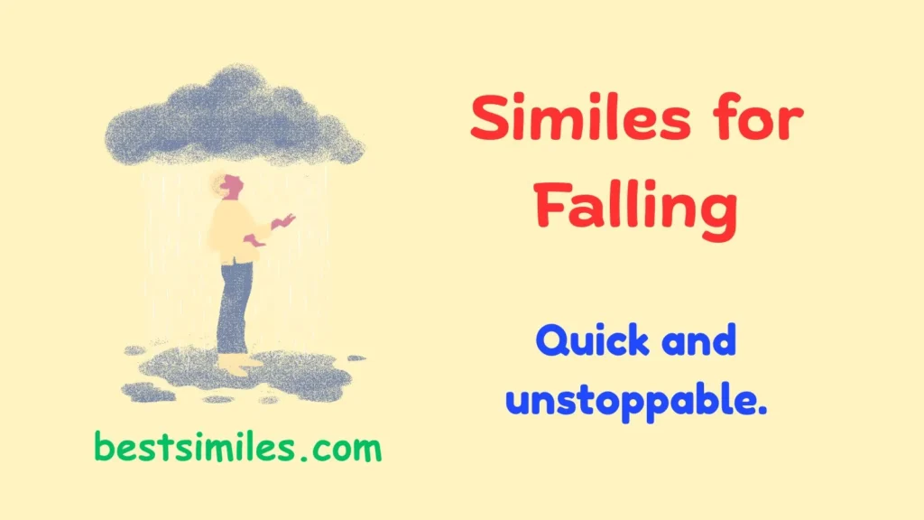 similes for falling