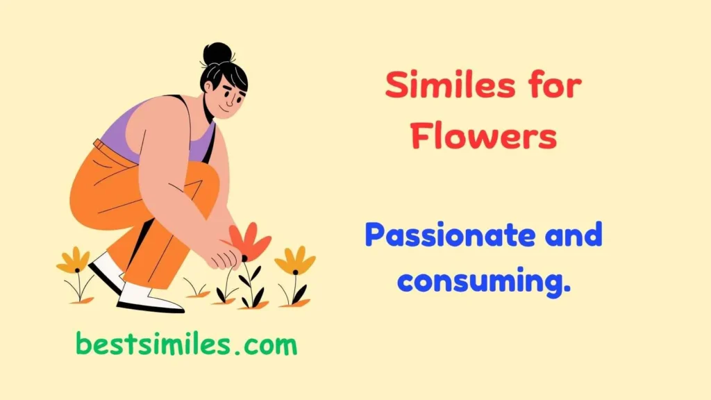 similes for flowers