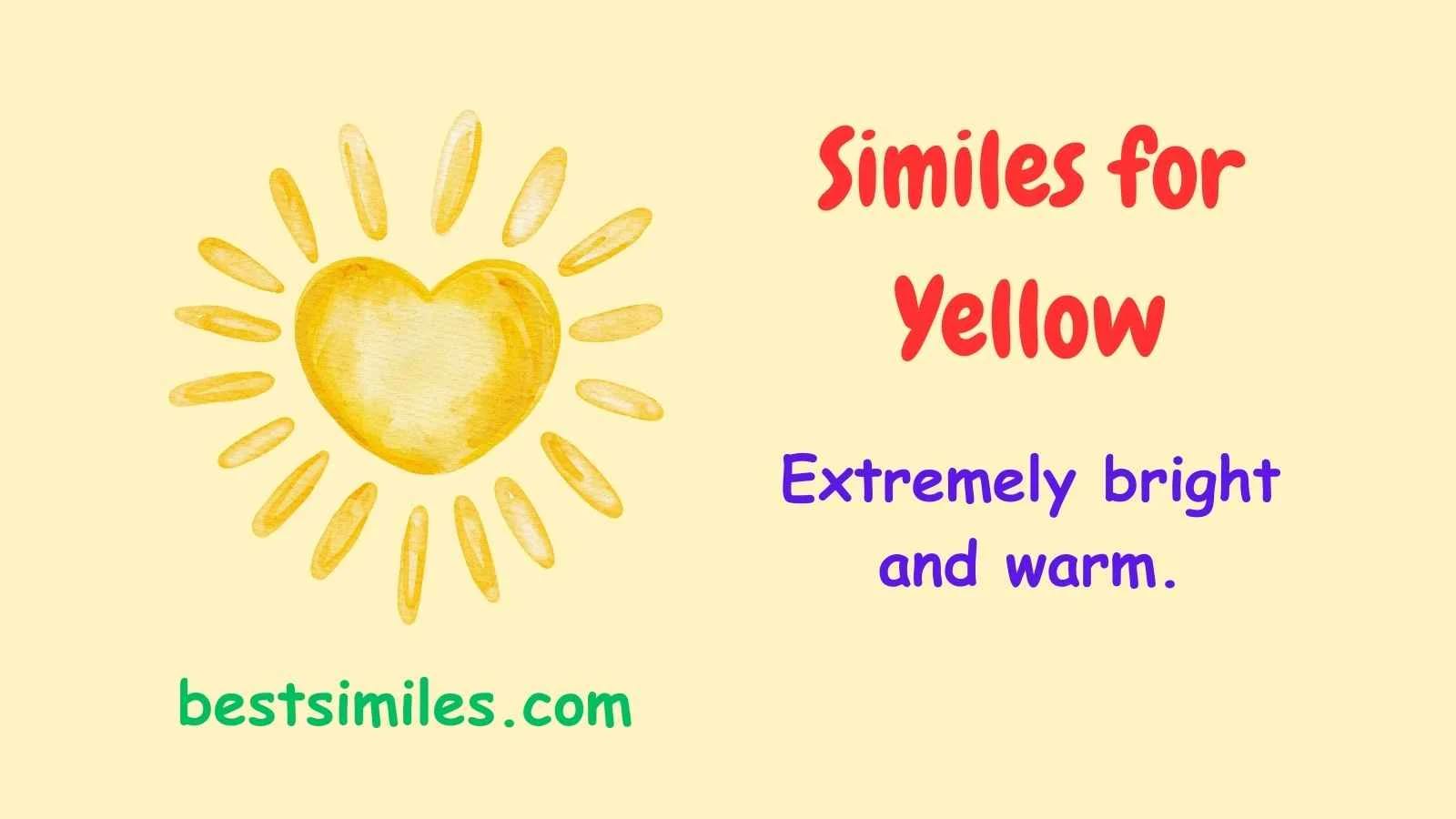 30+ Similes for Yellow Unique Expressions for Storytellers 2026 ...